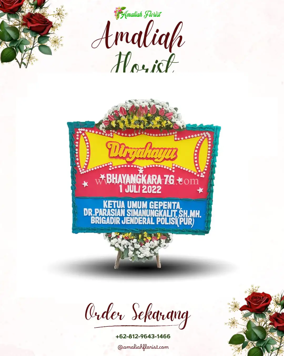 Papan Bunga HUT Ulang Tahun Indralaya Selatan